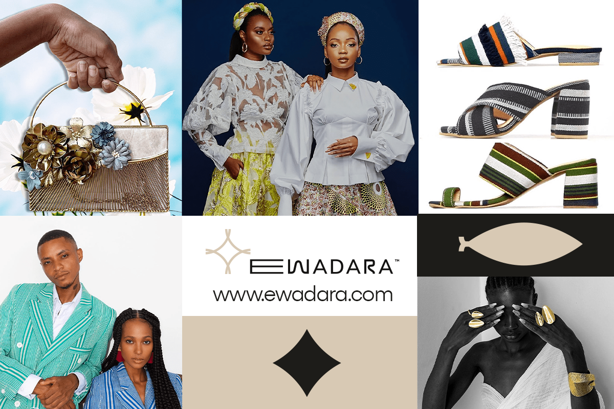Collage of Ewadara fashion items
