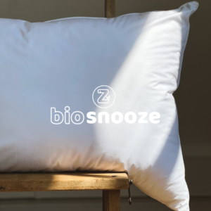 Close-up of Biosnooze biodegradable pillow